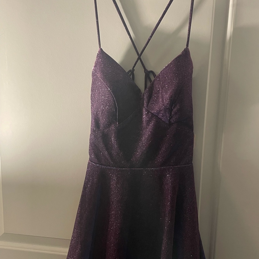 Sparkling Purple Strappy Dress
